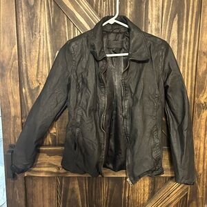 Black Leather Women's Jacket